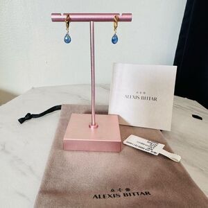 Alexas Bittar Asterales Thorn 14K Goldplated & Sapphire Drop Earrings, NWT